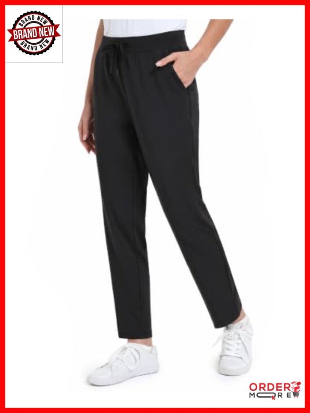 Petite Women's Stretch Ankle Golf Pants 24/26in Mid-Rise Waterproof